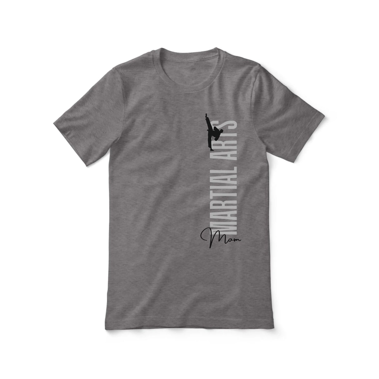 Personalized Martial Arts Mom Shirt With Mascot, Icon, and Martial Artist Name on a Unisex T-Shirt