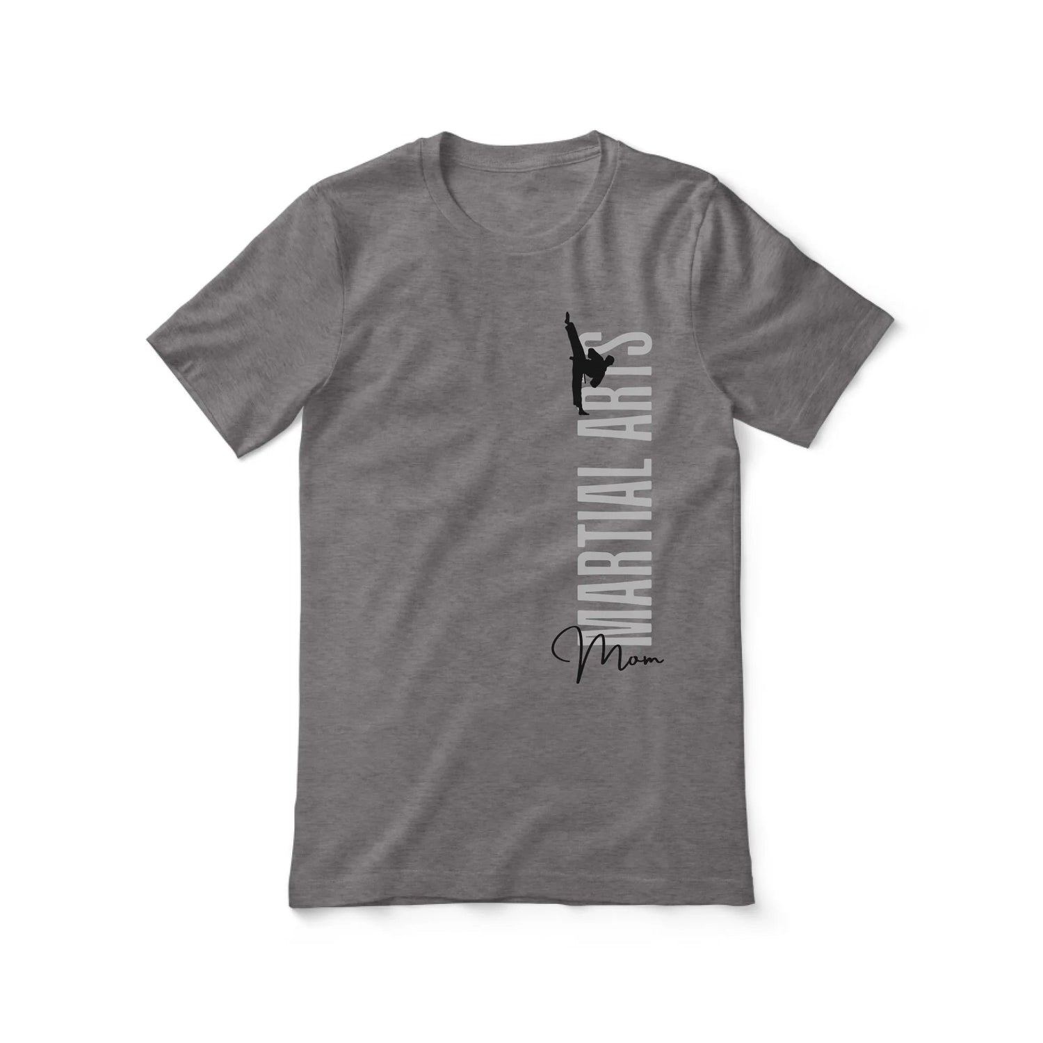 Personalized Martial Arts Mom Shirt With Mascot, Icon, and Martial Artist Name on a Unisex T-Shirt