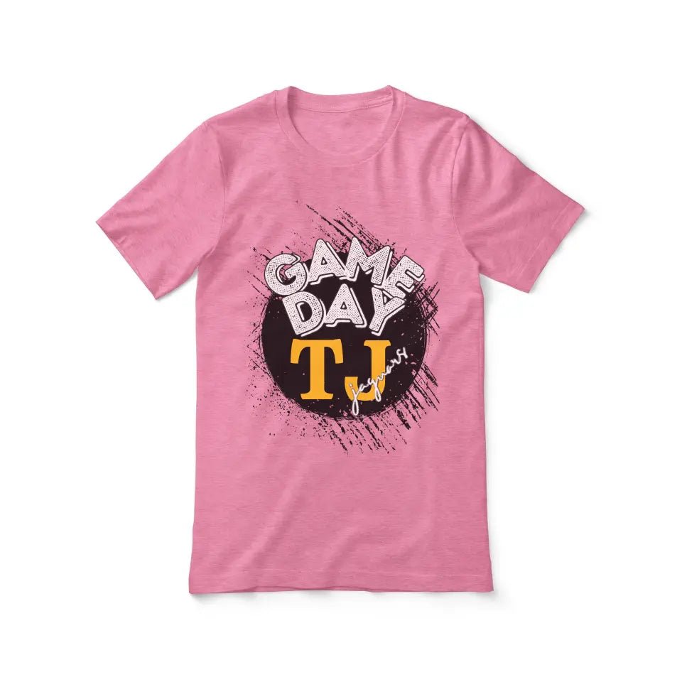 Custom Distressed Game Day Graphic Tee on a Unisex T-Shirt