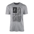 Pole Vault Grandpa Vertical Flag on a Men's T-Shirt with a Black Graphic
