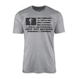 Shot put Grandpa Horizontal Flag on a Men's T-Shirt with a Black Graphic