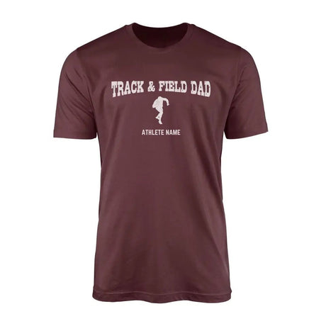 Shot put Dad with Shot putter Icon and Shot putter Name on a Men's T-Shirt with a White Graphic