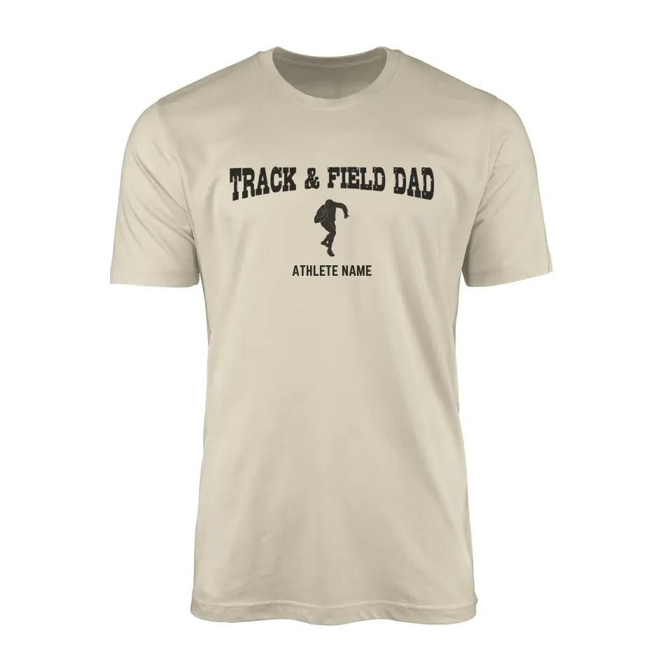 Shot put Dad with Shot putter Icon and Shot putter Name on a Men's T-Shirt with a Black Graphic