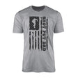 Shot put Dad Vertical Flag on a Men's T-Shirt with a Black Graphic