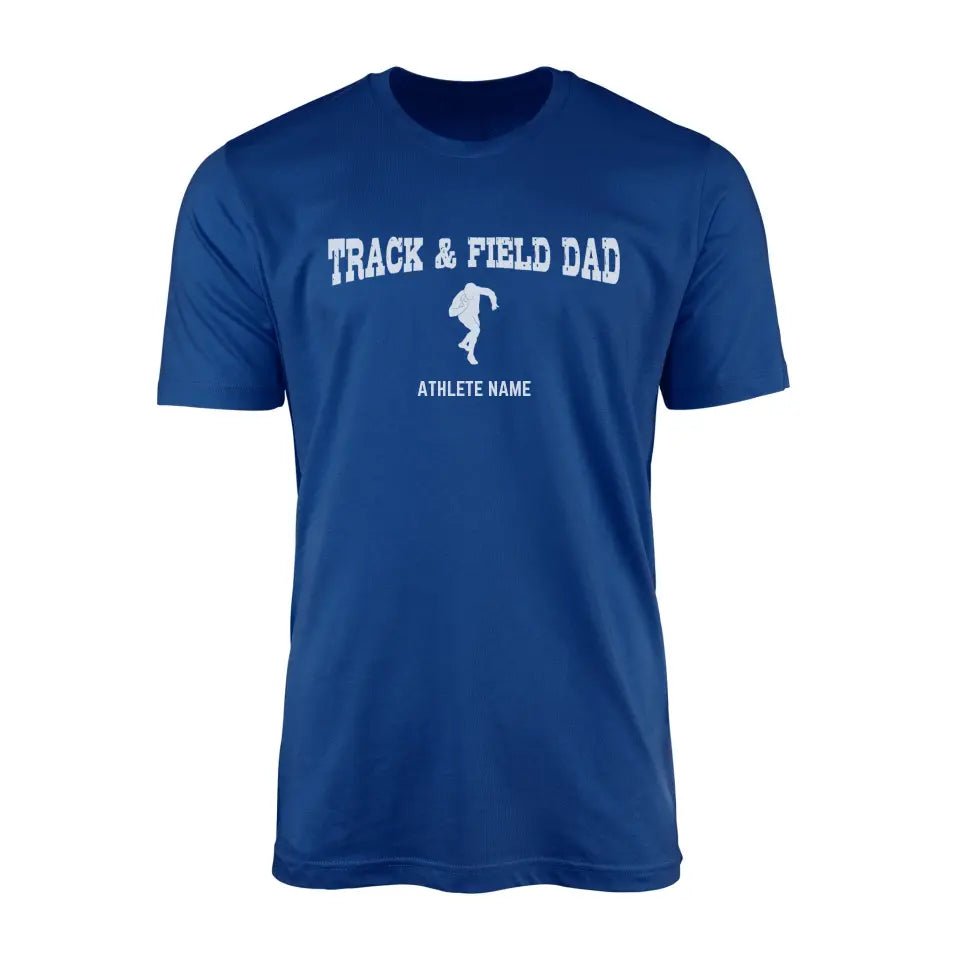 Shot put Dad with Shot putter Icon and Shot putter Name on a Men's T-Shirt with a White Graphic