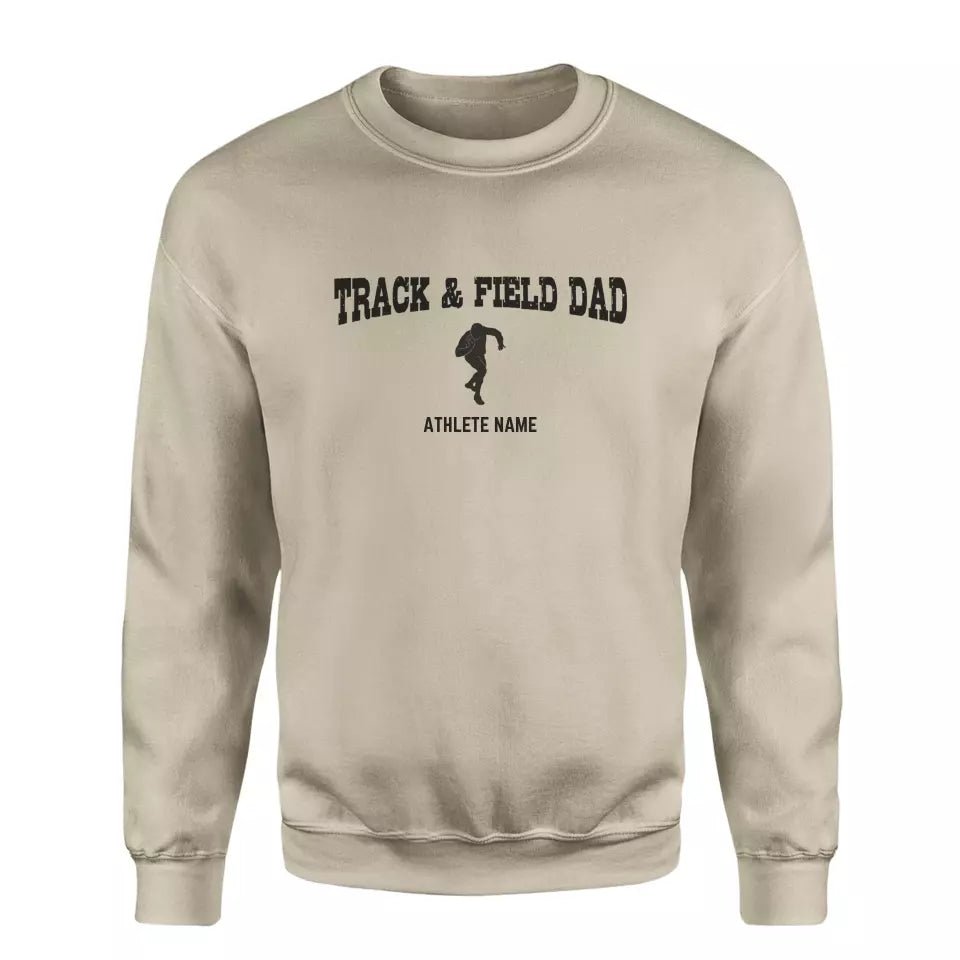 Shot put Dad with Shot putter Icon and Shot putter Name on a Sweatshirt with a Black Graphic