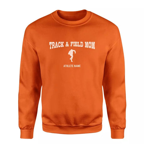 Shot put Mom with Shot putter Icon and Shot putter Name on a Sweatshirt with a White Graphic