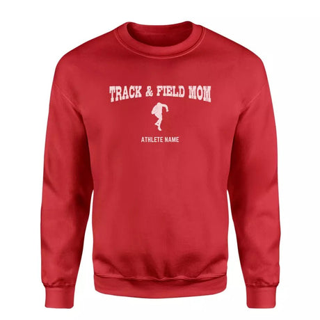Shot put Mom with Shot putter Icon and Shot putter Name on a Sweatshirt with a White Graphic