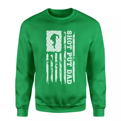 Shot put Dad Vertical Flag on a Sweatshirt with a White Graphic