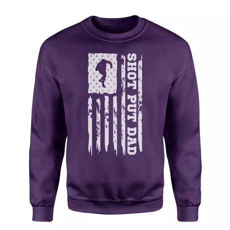 Shot put Dad Vertical Flag on a Sweatshirt with a White Graphic