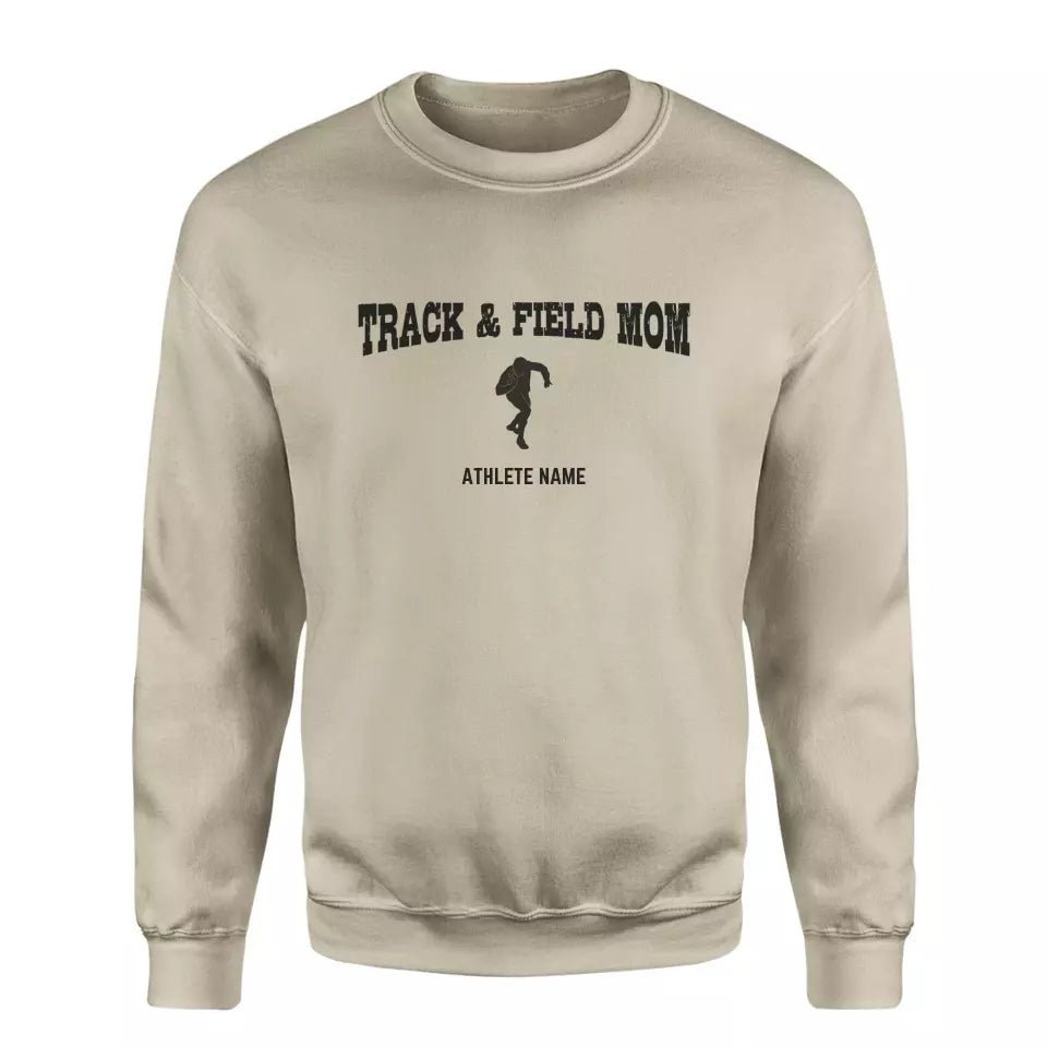Shot put Mom with Shot putter Icon and Shot putter Name on a Sweatshirt with a Black Graphic