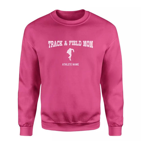 Shot put Mom with Shot putter Icon and Shot putter Name on a Sweatshirt with a White Graphic