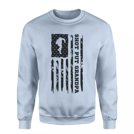 Shot put Grandpa Vertical Flag on a Sweatshirt with a Black Graphic