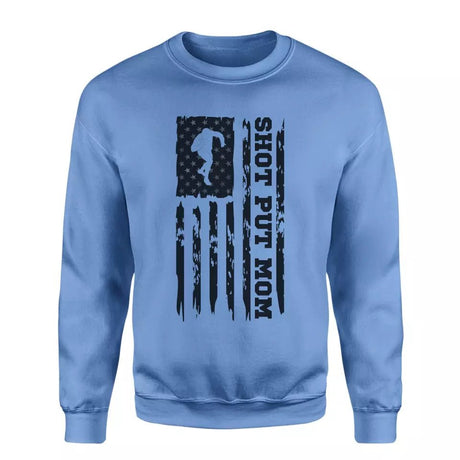 Shot put Mom Vertical Flag on a Sweatshirt with a Black Graphic