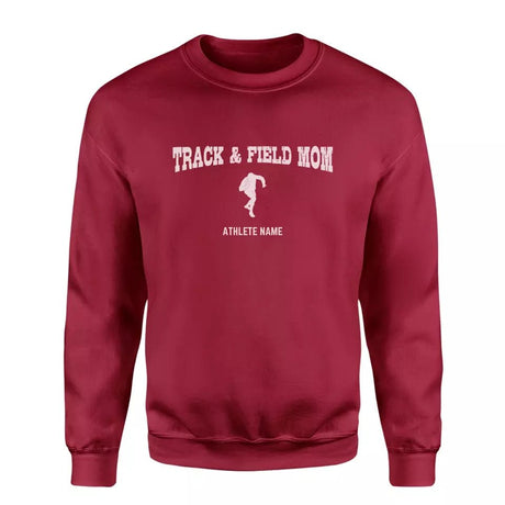 Shot put Mom with Shot putter Icon and Shot putter Name on a Sweatshirt with a White Graphic