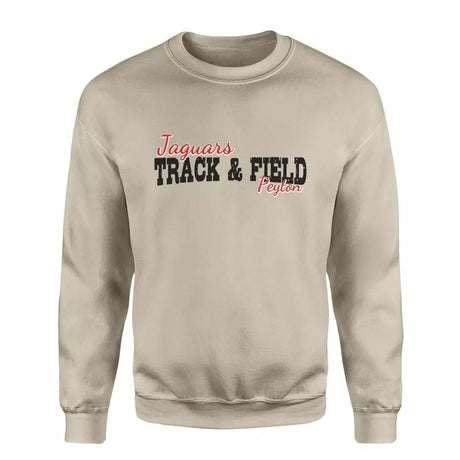 Custom Shot put Mascot and Shot putter Name on a Sweatshirt with a Black Graphic