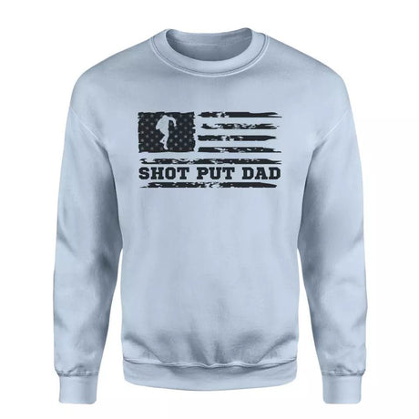 Shot put Dad Horizontal Flag on a Sweatshirt with a Black Graphic