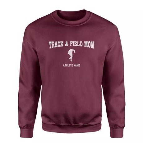 Shot put Mom with Shot putter Icon and Shot putter Name on a Sweatshirt with a White Graphic