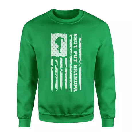 Shot put Grandpa Vertical Flag on a Sweatshirt with a White Graphic