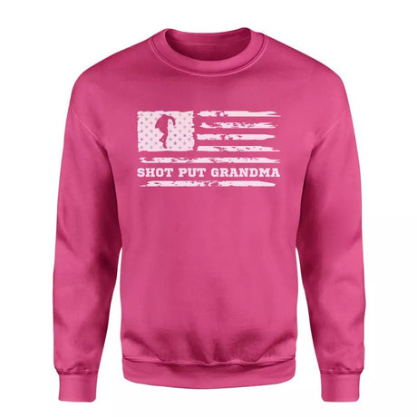 Shot put Grandma Horizontal Flag on a Sweatshirt with a White Graphic