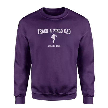 Shot put Dad with Shot putter Icon and Shot putter Name on a Sweatshirt with a White Graphic