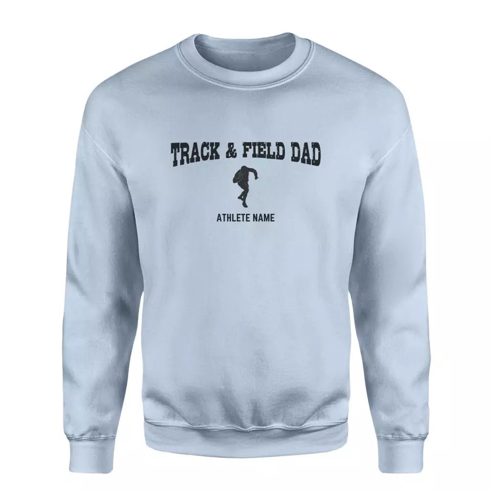 Shot put Dad with Shot putter Icon and Shot putter Name on a Sweatshirt with a Black Graphic
