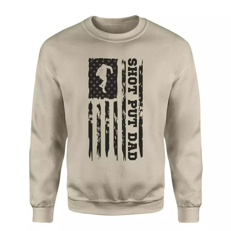 Shot put Dad Vertical Flag on a Sweatshirt with a Black Graphic