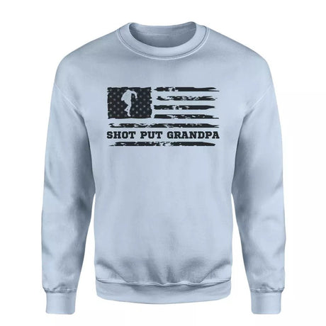 Shot put Grandpa Horizontal Flag on a Sweatshirt with a Black Graphic