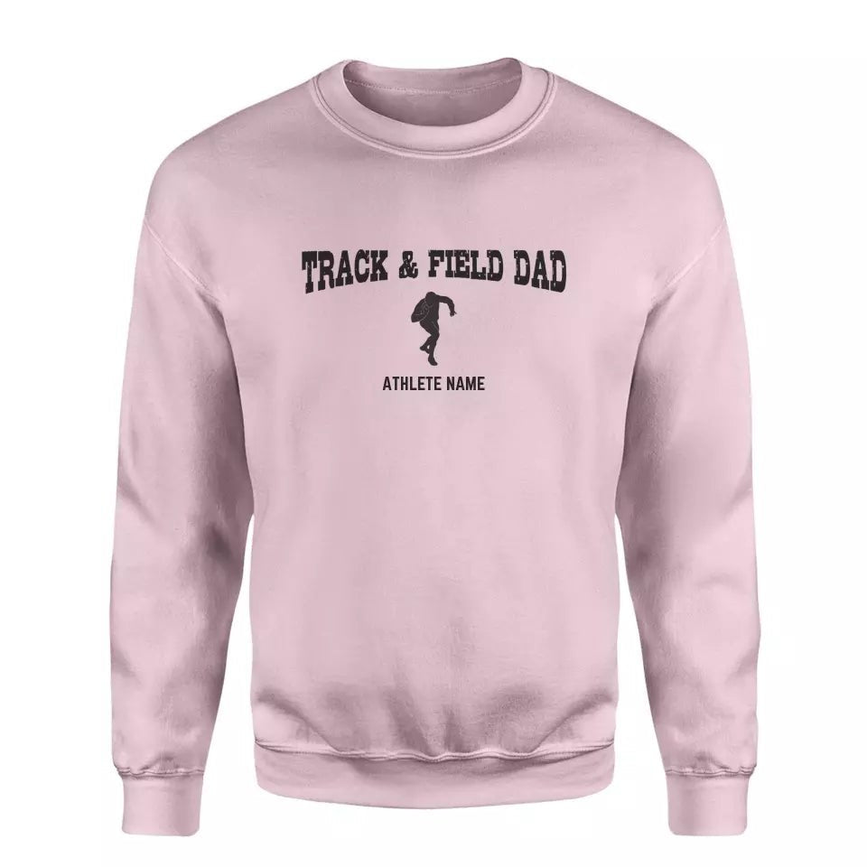 Shot put Dad with Shot putter Icon and Shot putter Name on a Sweatshirt with a Black Graphic