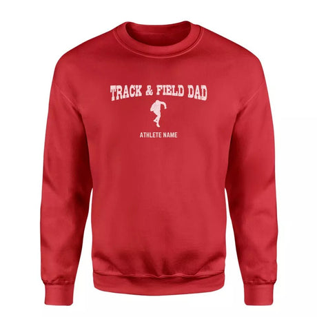 Shot put Dad with Shot putter Icon and Shot putter Name on a Sweatshirt with a White Graphic