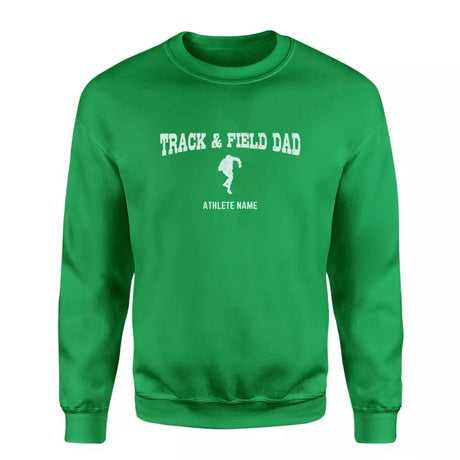 Shot put Dad with Shot putter Icon and Shot putter Name on a Sweatshirt with a White Graphic