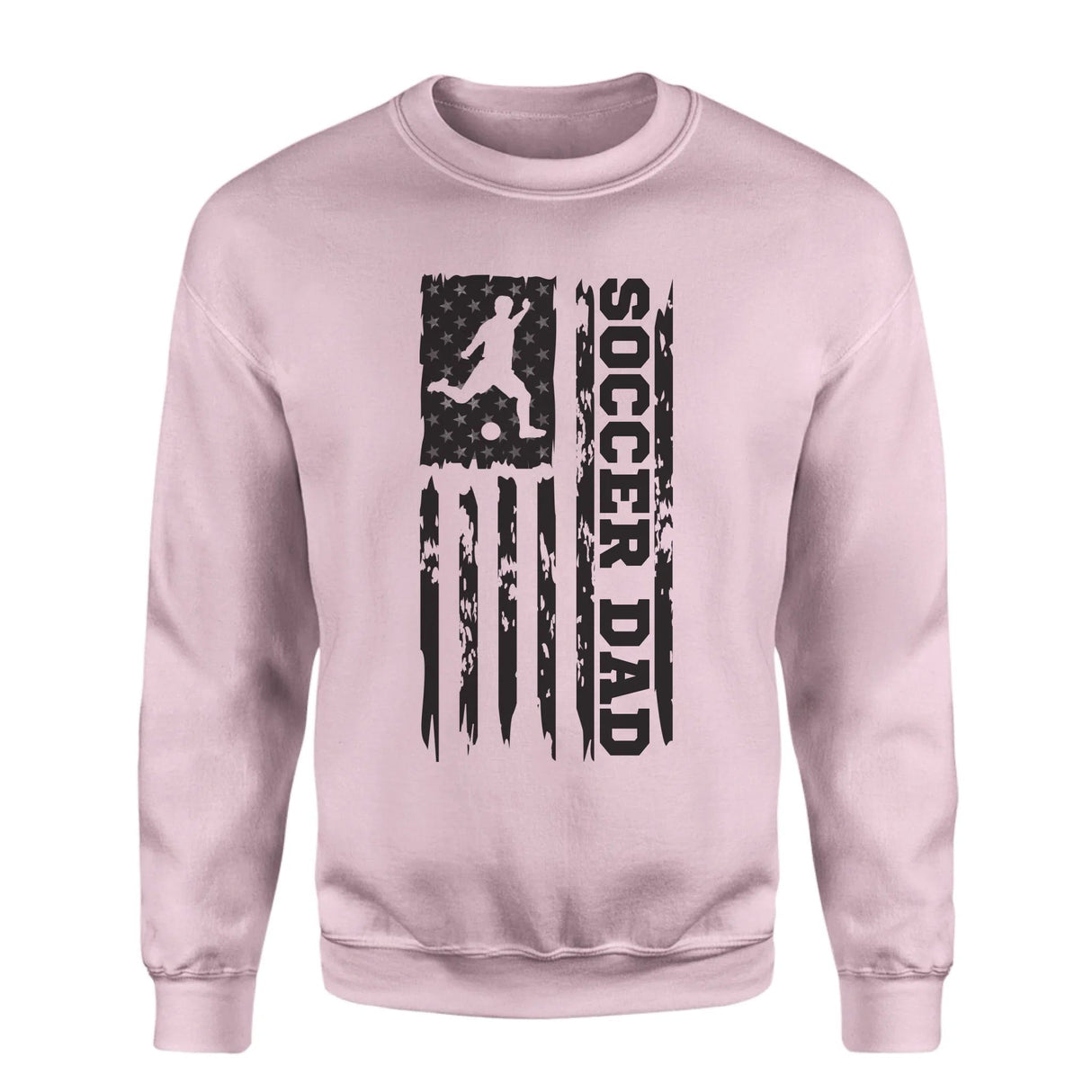 Soccer Dad Vertical Flag on a Sweatshirt with a Black Graphic
