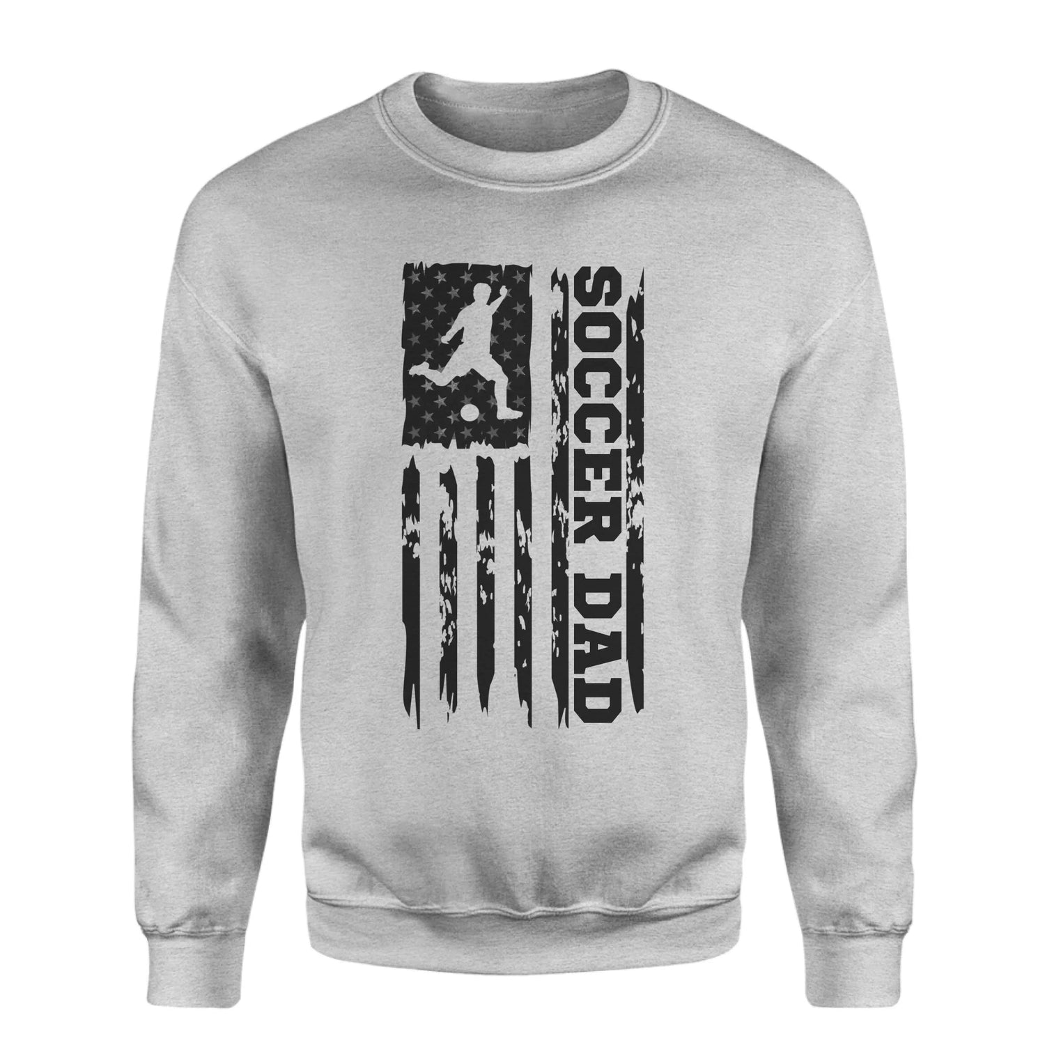 Soccer Dad Vertical Flag on a Sweatshirt with a Black Graphic