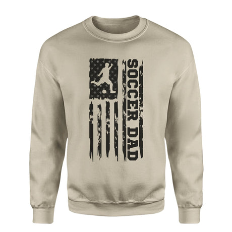 Soccer Dad Vertical Flag on a Sweatshirt with a Black Graphic