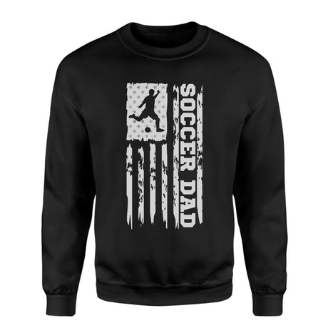 Soccer Dad Vertical Flag on a Sweatshirt with a White Graphic