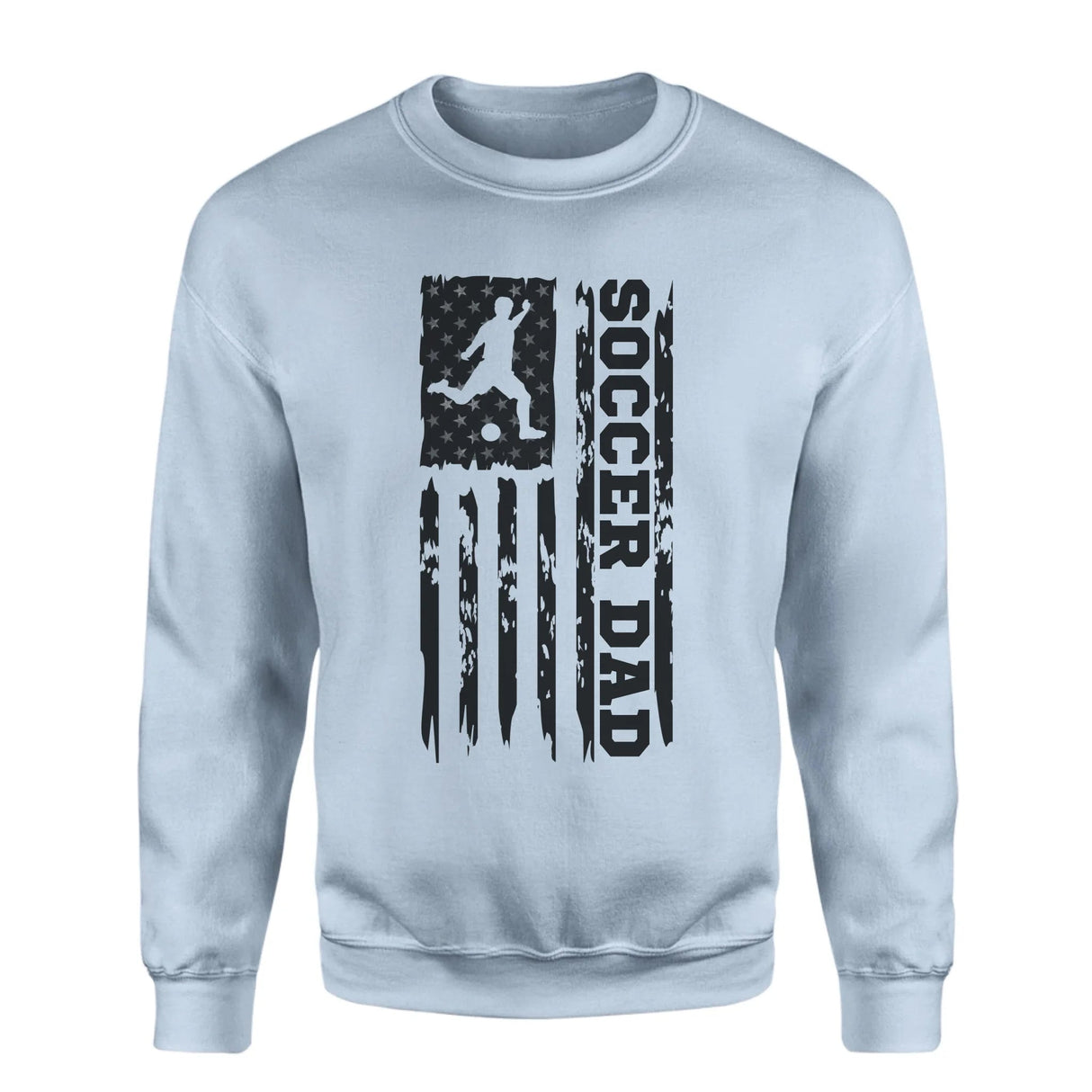 Soccer Dad Vertical Flag on a Sweatshirt with a Black Graphic