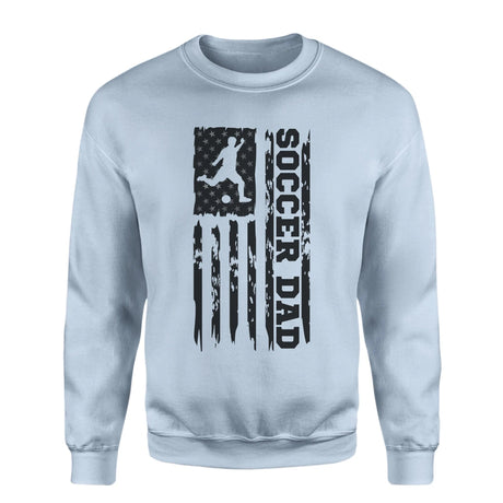 Soccer Dad Vertical Flag on a Sweatshirt with a Black Graphic