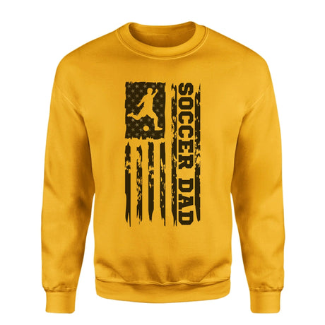Soccer Dad Vertical Flag on a Sweatshirt with a Black Graphic