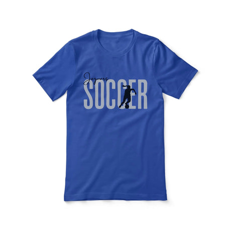 Personalized Soccer Shirt With Modern Bold Design on a Unisex T-Shirt