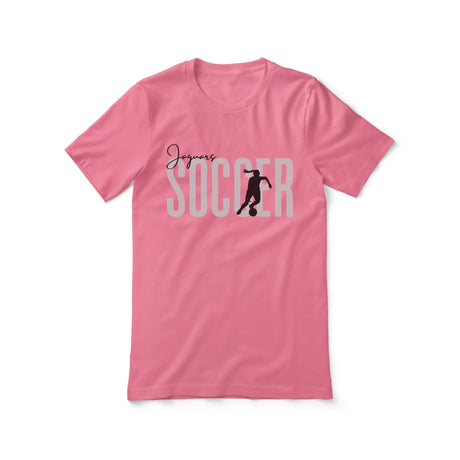 Personalized Soccer Shirt With Modern Bold Design on a Unisex T-Shirt