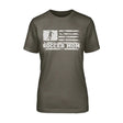 Soccer Mom Horizontal Flag on a Unisex T-Shirt with a White Graphic
