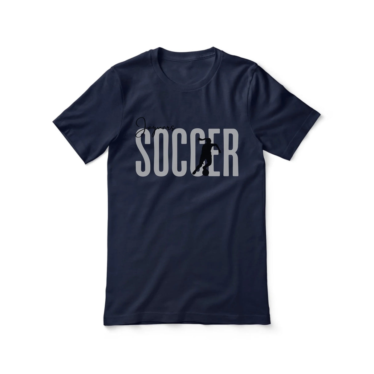 Personalized Soccer Shirt With Modern Bold Design on a Unisex T-Shirt
