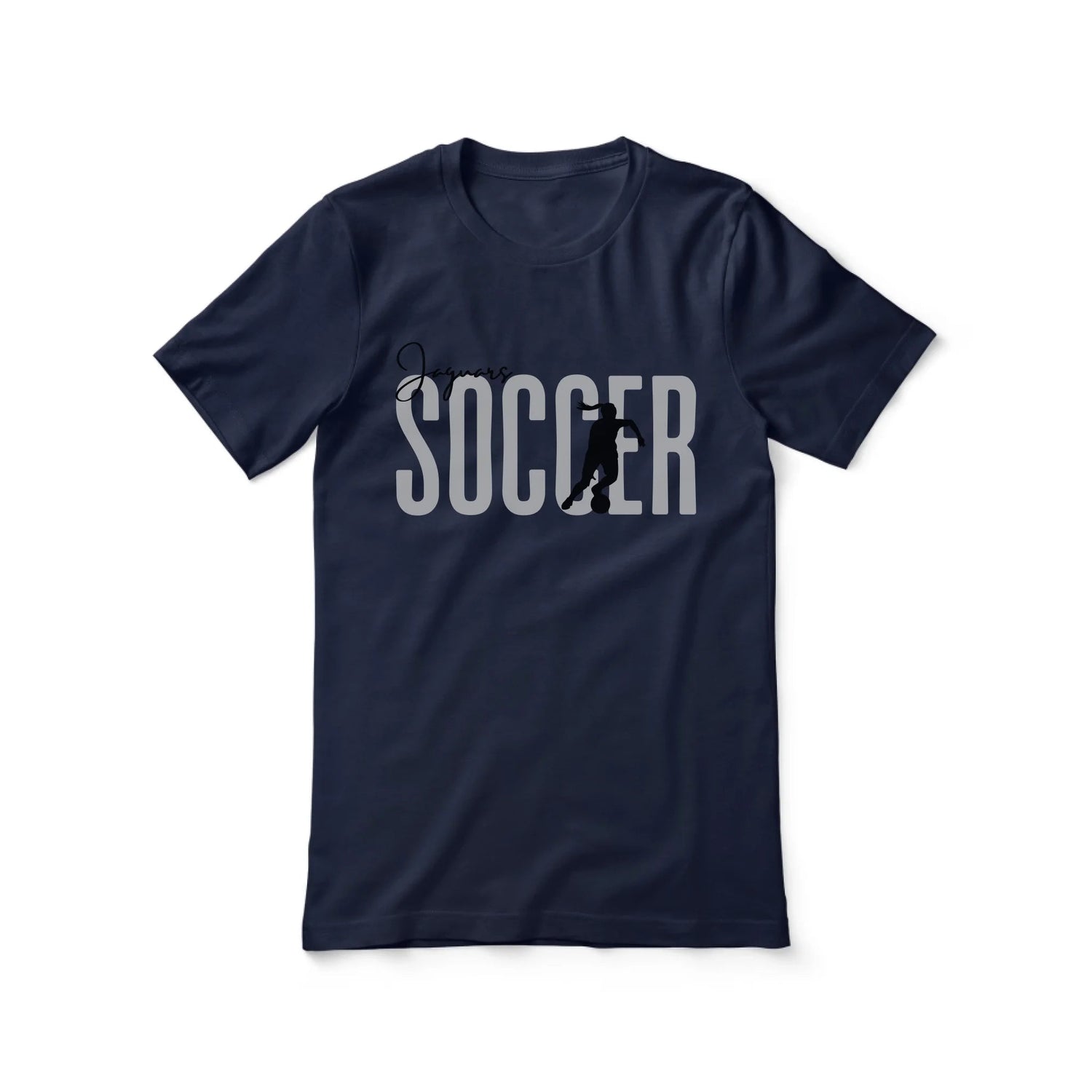 Personalized Soccer Shirt With Modern Bold Design on a Unisex T-Shirt
