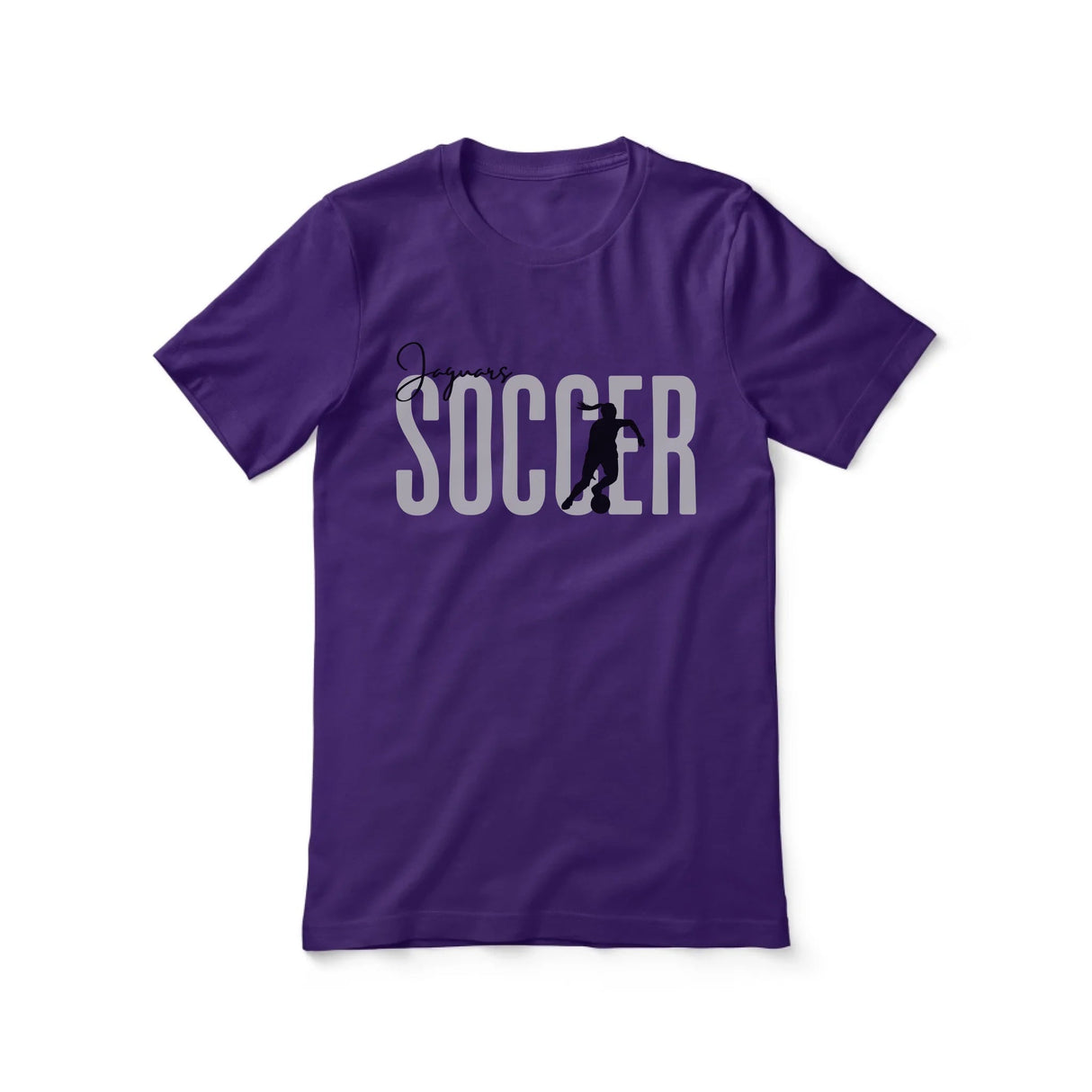 Personalized Soccer Shirt With Modern Bold Design on a Unisex T-Shirt