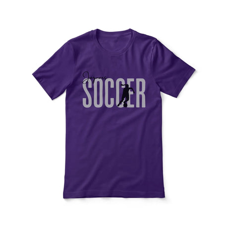 Personalized Soccer Shirt With Modern Bold Design on a Unisex T-Shirt