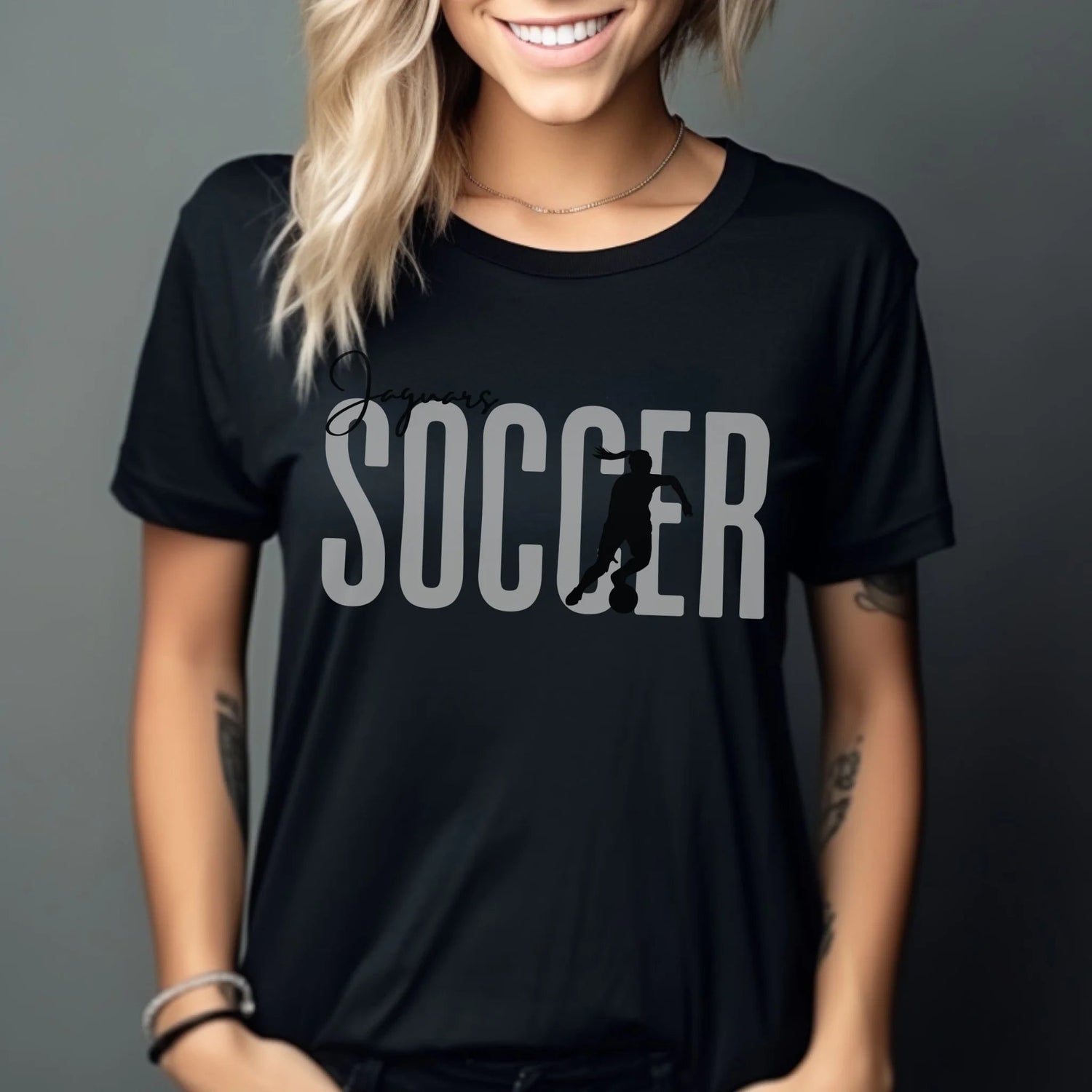 Personalized Soccer Shirt With Modern Bold Design on a Unisex T-Shirt