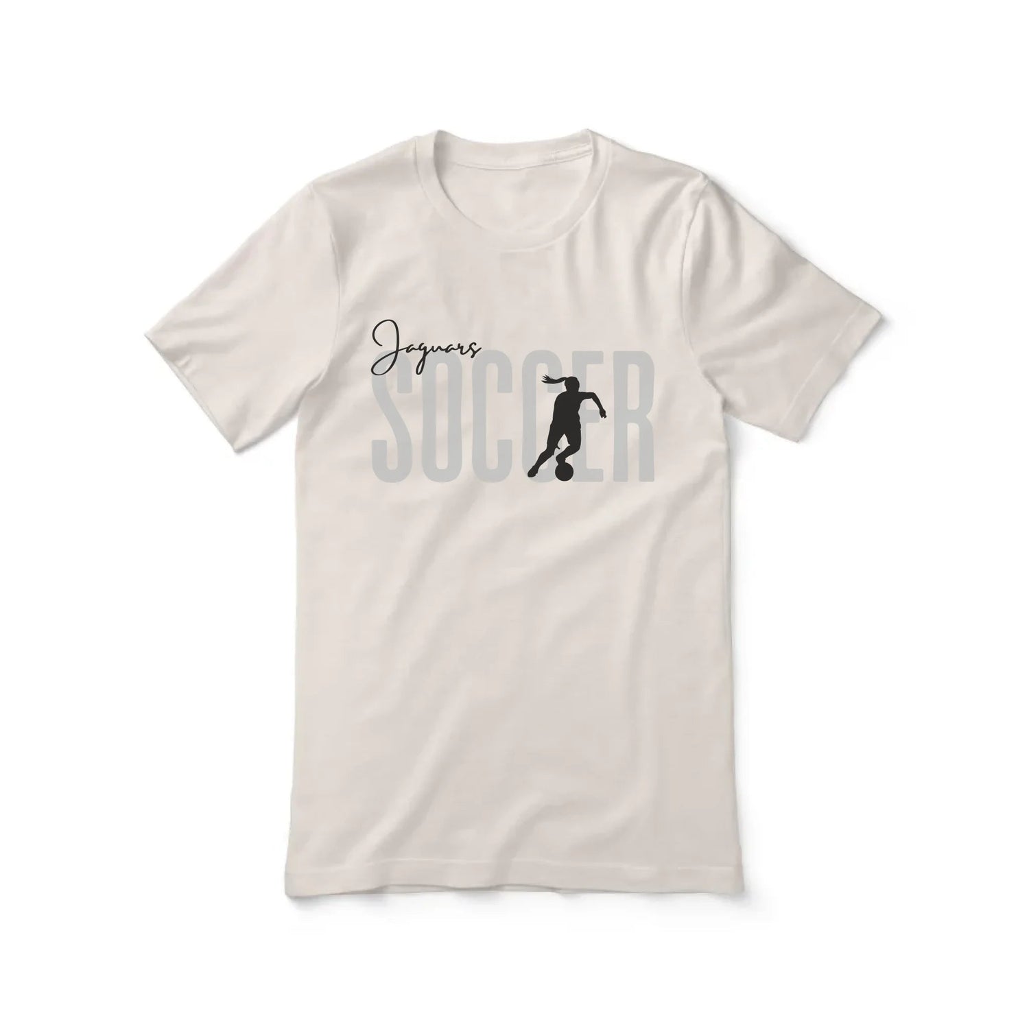 Personalized Soccer Shirt With Modern Bold Design on a Unisex T-Shirt