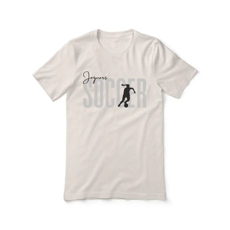 Personalized Soccer Shirt With Modern Bold Design on a Unisex T-Shirt