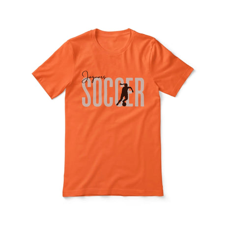 Personalized Soccer Shirt With Modern Bold Design on a Unisex T-Shirt