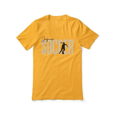 Personalized Soccer Shirt With Modern Bold Design on a Unisex T-Shirt